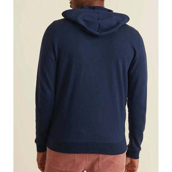 Marine Layer Afternoon Hoodie Mens M Navy Full Zip Classic Staple Casual Weekend - Picture 5 of 16